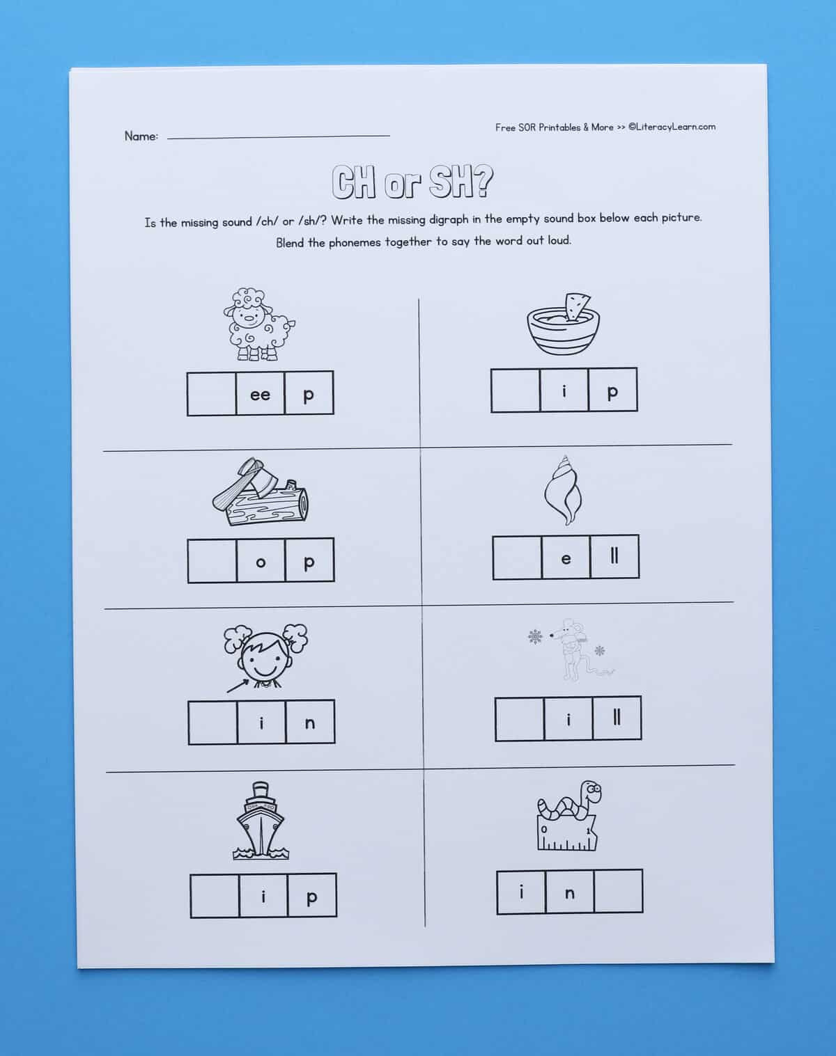 7 Free Ch Worksheets For Digraph Learning - Literacy Learn within Free Printable Ch And Sh Worksheets