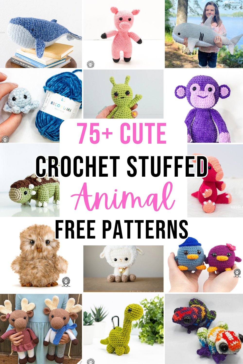 75+ Cute Crochet Stuffed Animals Free Patterns throughout FREE Printable Crochet Animal Patterns