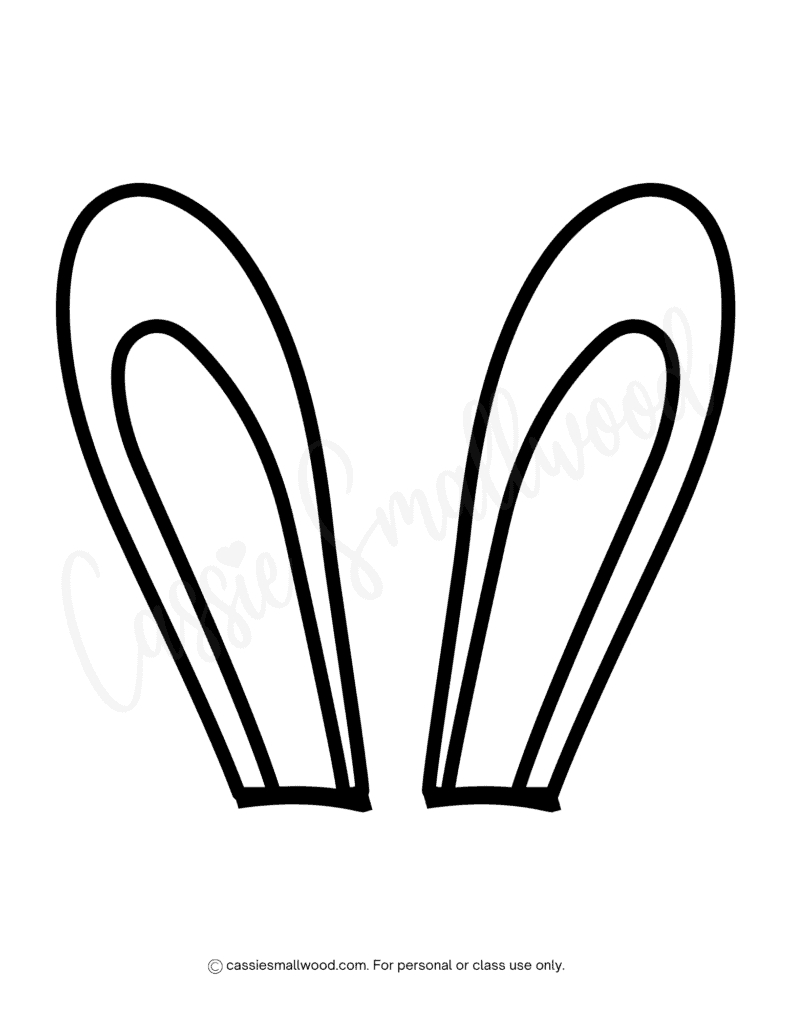 8 Cute Bunny Ear Templates - Cassie Smallwood pertaining to FREE Printable Bunny Ear Templates