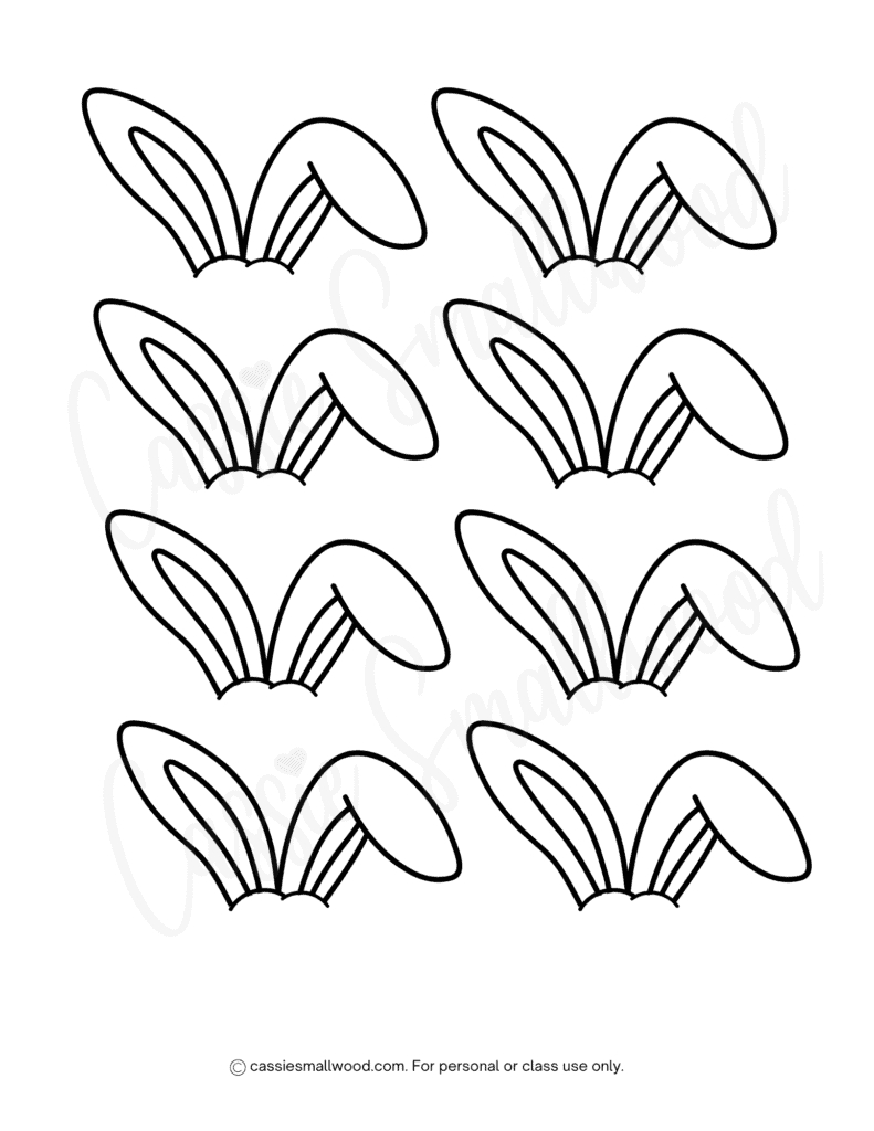 8 Cute Bunny Ear Templates - Cassie Smallwood regarding Free Printable Bunny Ear Templates