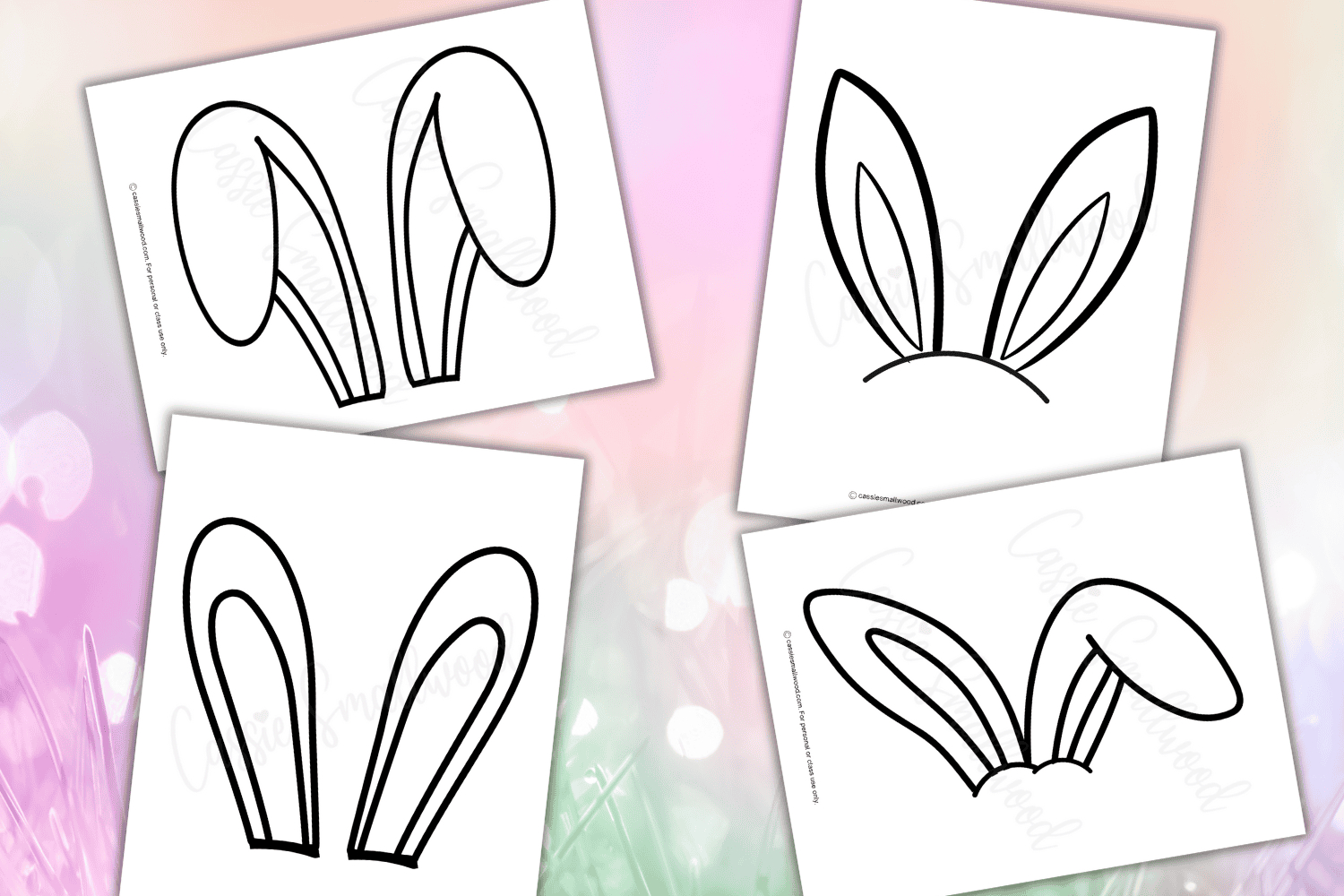 8 Cute Bunny Ear Templates - Cassie Smallwood within FREE Printable Bunny Ear Templates