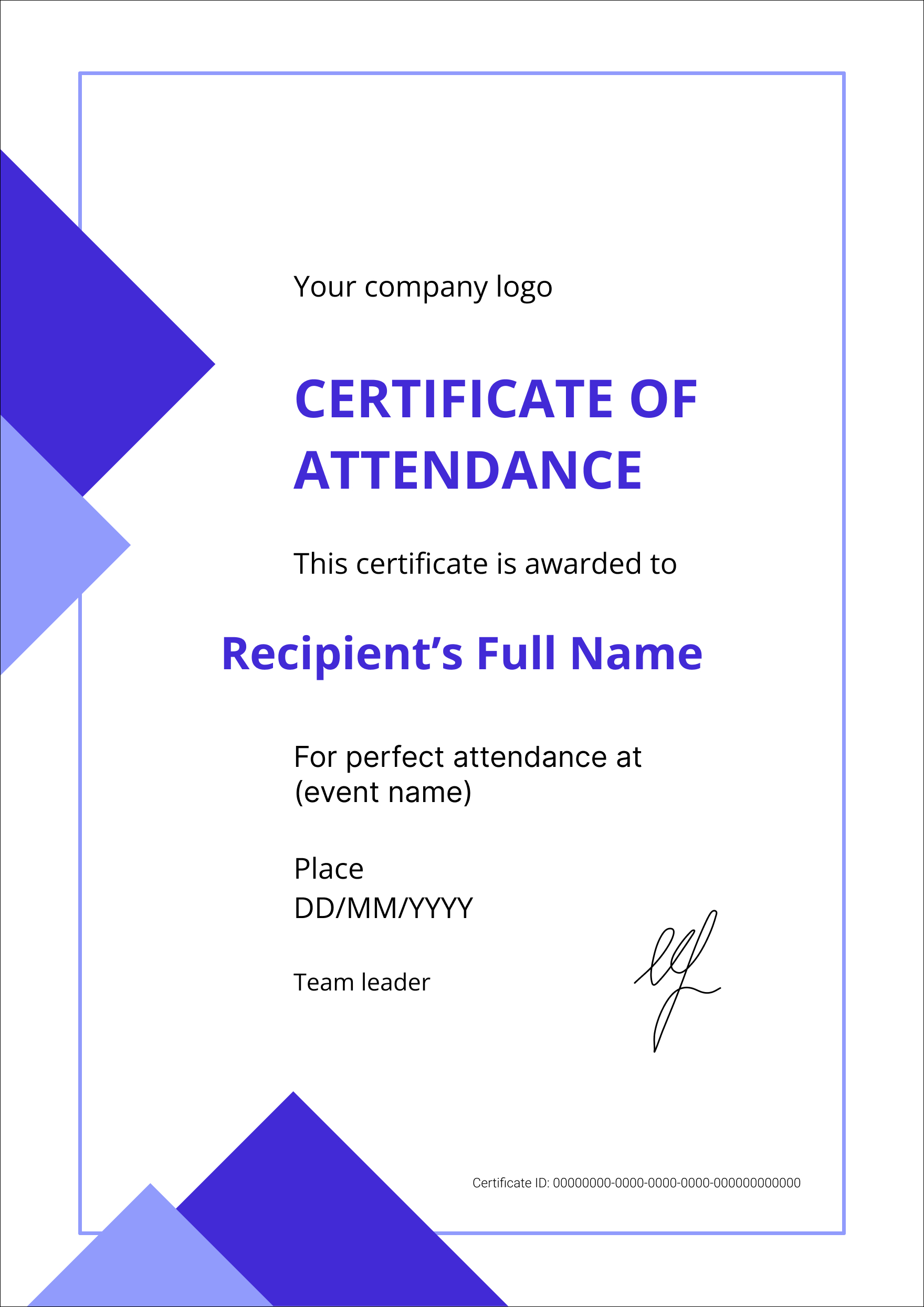 8 Free Attendance Certificate Templates | Virtualbadge.io throughout Free Printable Certificate Of Attendance Template