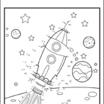 8 Space Dot To Dot Coloring Pages - Tree Valley Academy in Free Printable Connect The Dots For Preschool