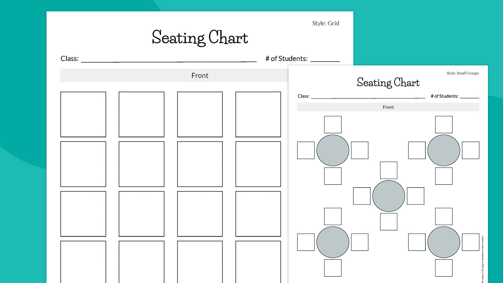 9 Classroom Seating Chart Arrangements (Free Printable Bundle) within Free Printable Classroom Seating Chart Template