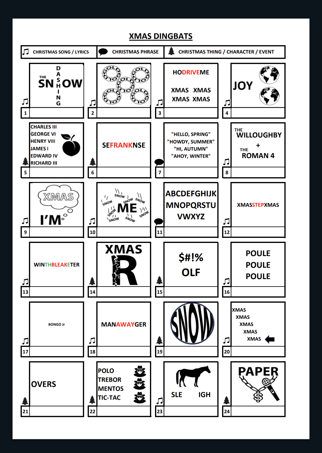 A Christmas Dingbats I Made. : R/Puzzles regarding Free Printable Christmas Dingbats With Answers