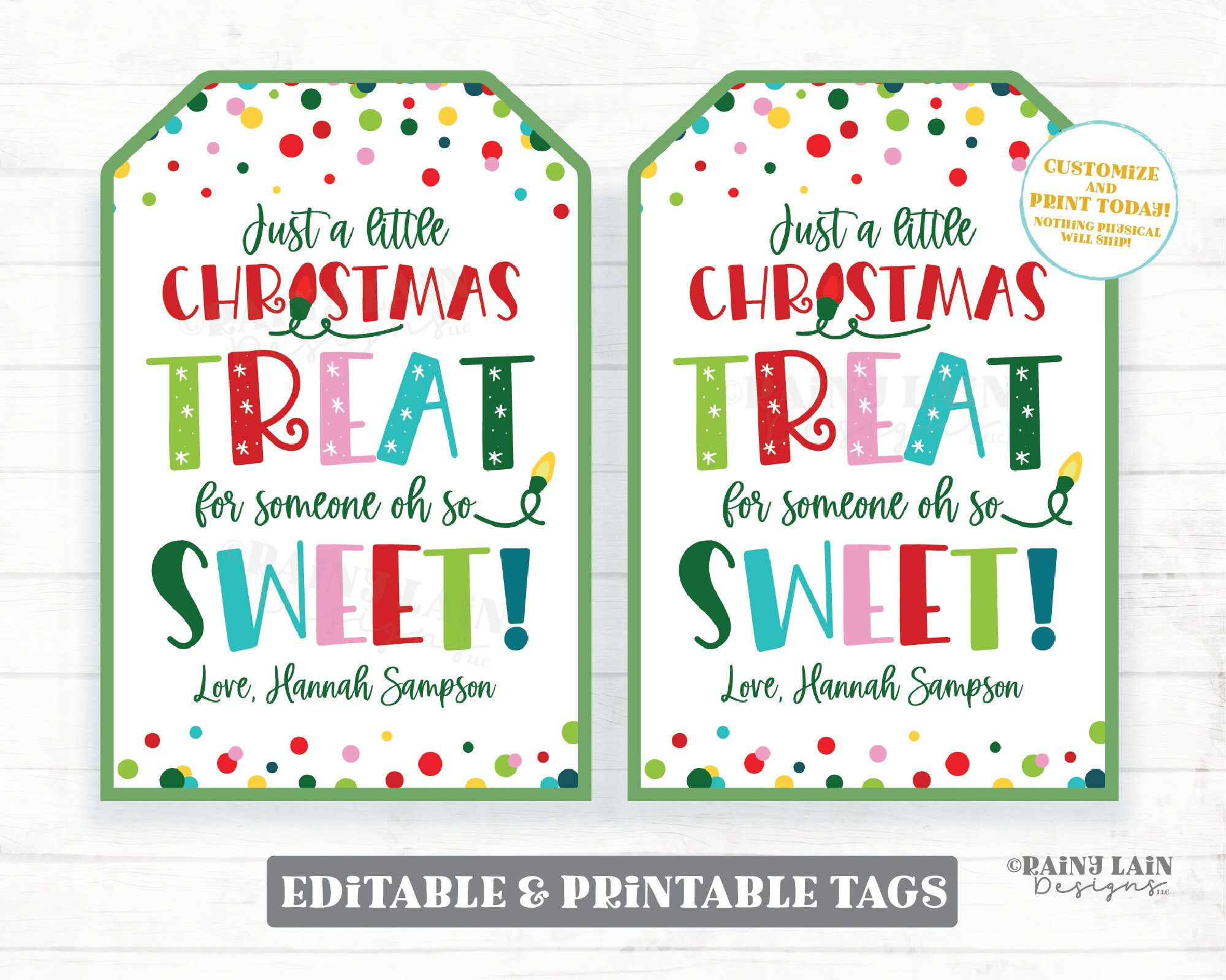 A Little Christmas Treat For Someone Oh So Sweet Tag Holiday within FREE Printable Christmas Treat Tags
