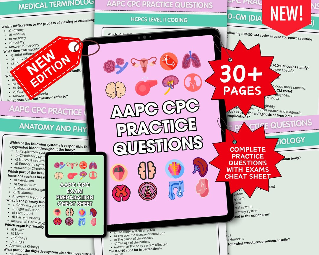 Aapc Cpc 2025 Practice Questions With Exams Cheat Sheet - New inside Free Printable Cpc Practice Exam