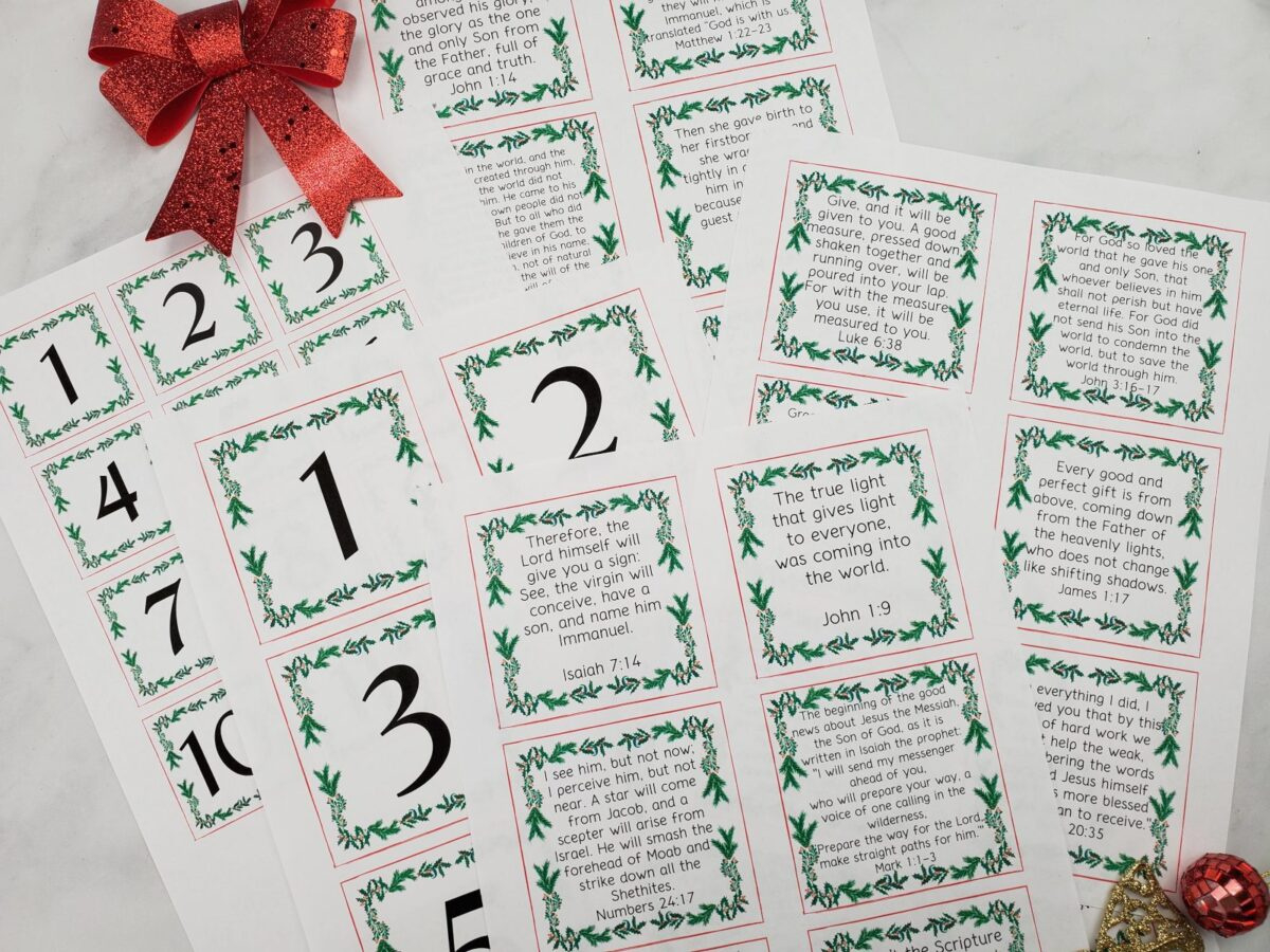 Advent Calendar Bible Verses (Free Printables!) - Leap Of Faith within FREE Printable Christian Advent Calendar