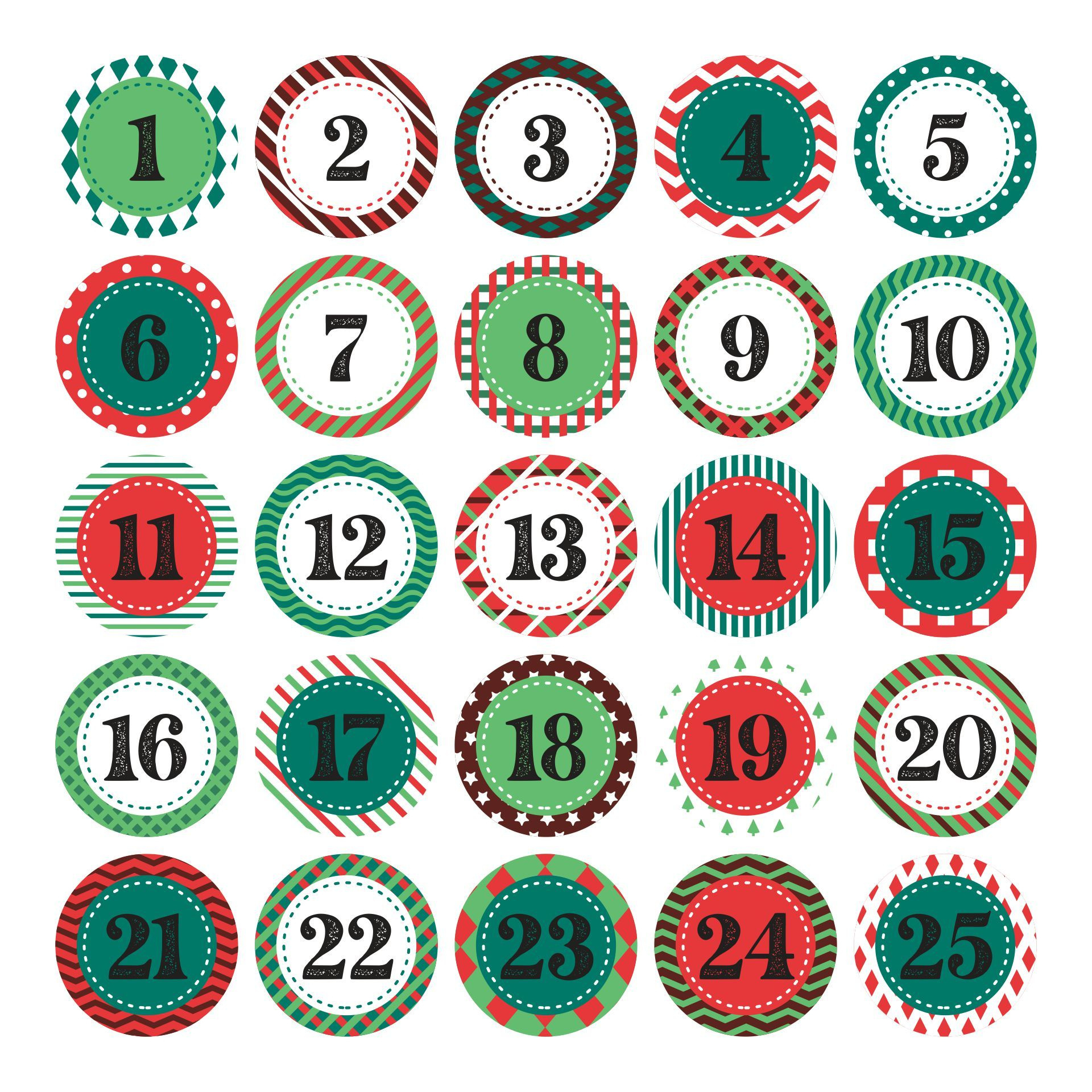 Advent Calendar Numbers - 10 Free Pdf Printables | Printablee regarding Free Printable Christmas Advent Calendar Numbers