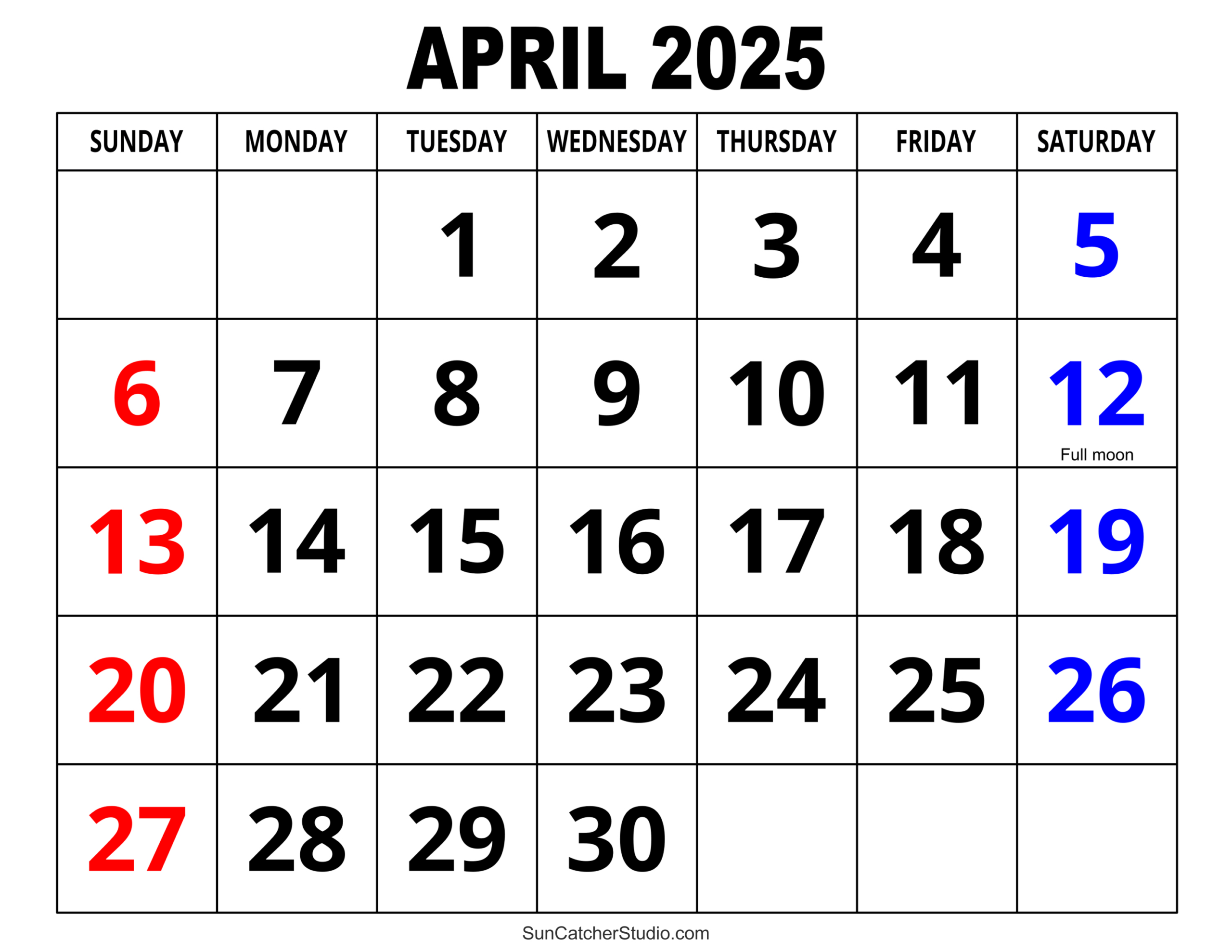 April 2025 Calendar (Free Printable) – Free Printables, Monograms within FREE Printable Calendar 2025 April