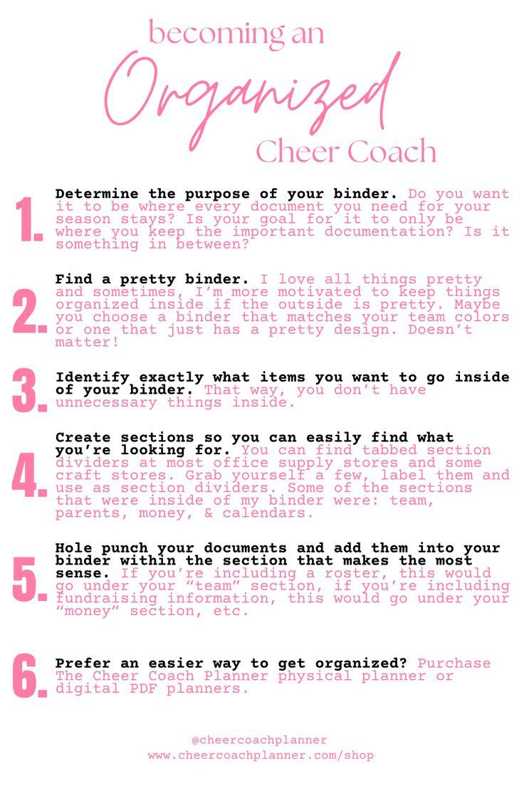 Becoming An Organized Cheerleading Coach - Cheer Coach Binder in Free Printable Cheerleading Coach Printables