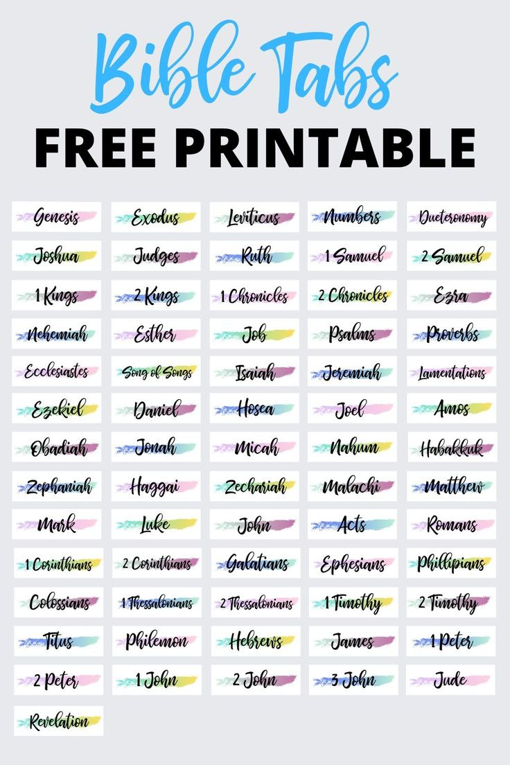 Bible Tabs Free Printable in Free Printable Catholic Bible Tabs