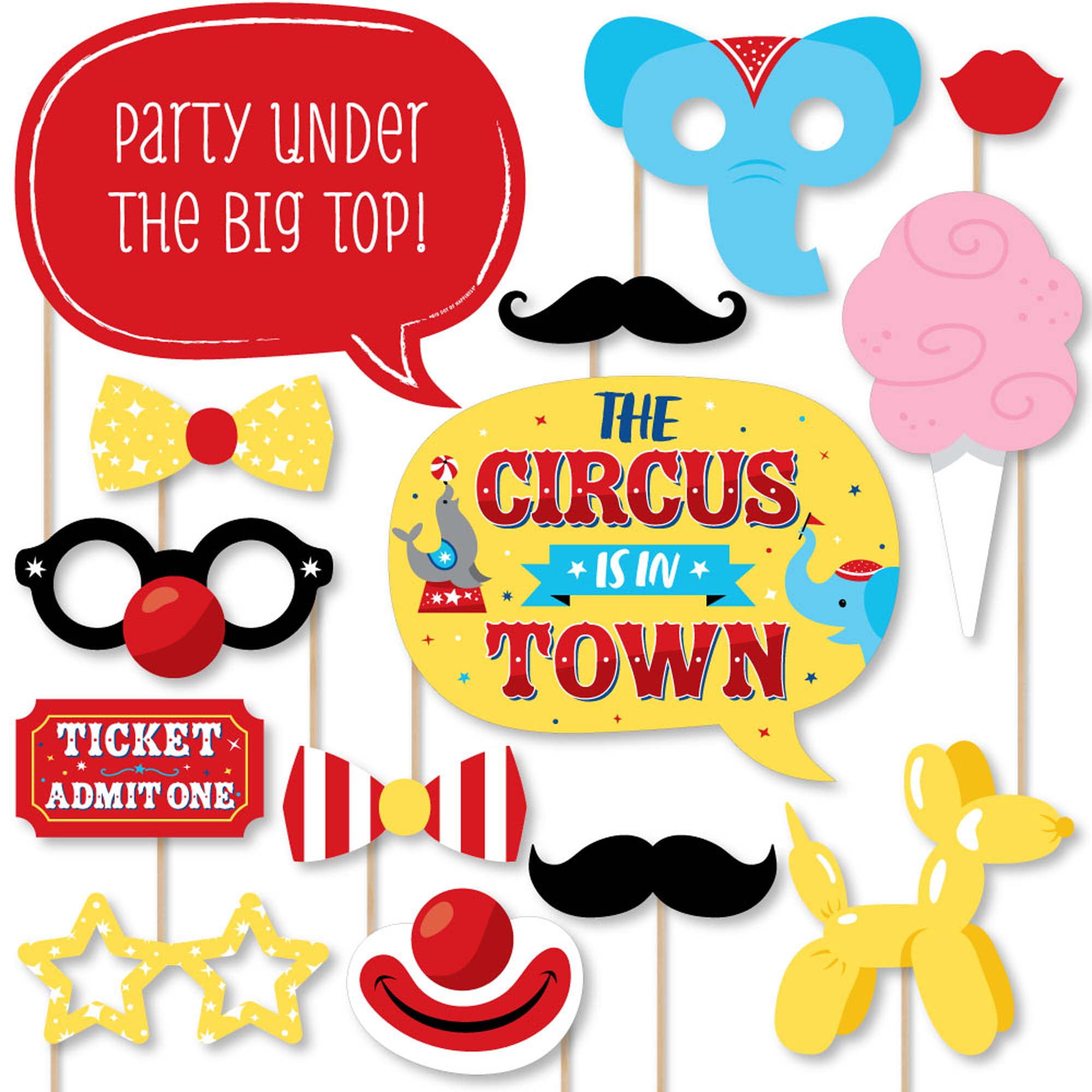 Big Dot Of Happiness Carnival - Step Right Up Circus - Carnival pertaining to Free Printable Carnival Photo Booth Props