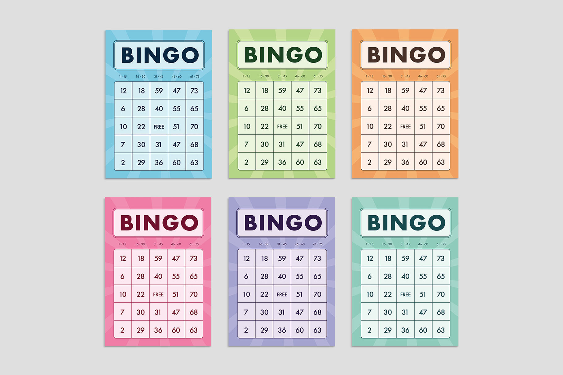 Bingo Cards Template - Brandpacks throughout Free Printable Classic Bingo Cards