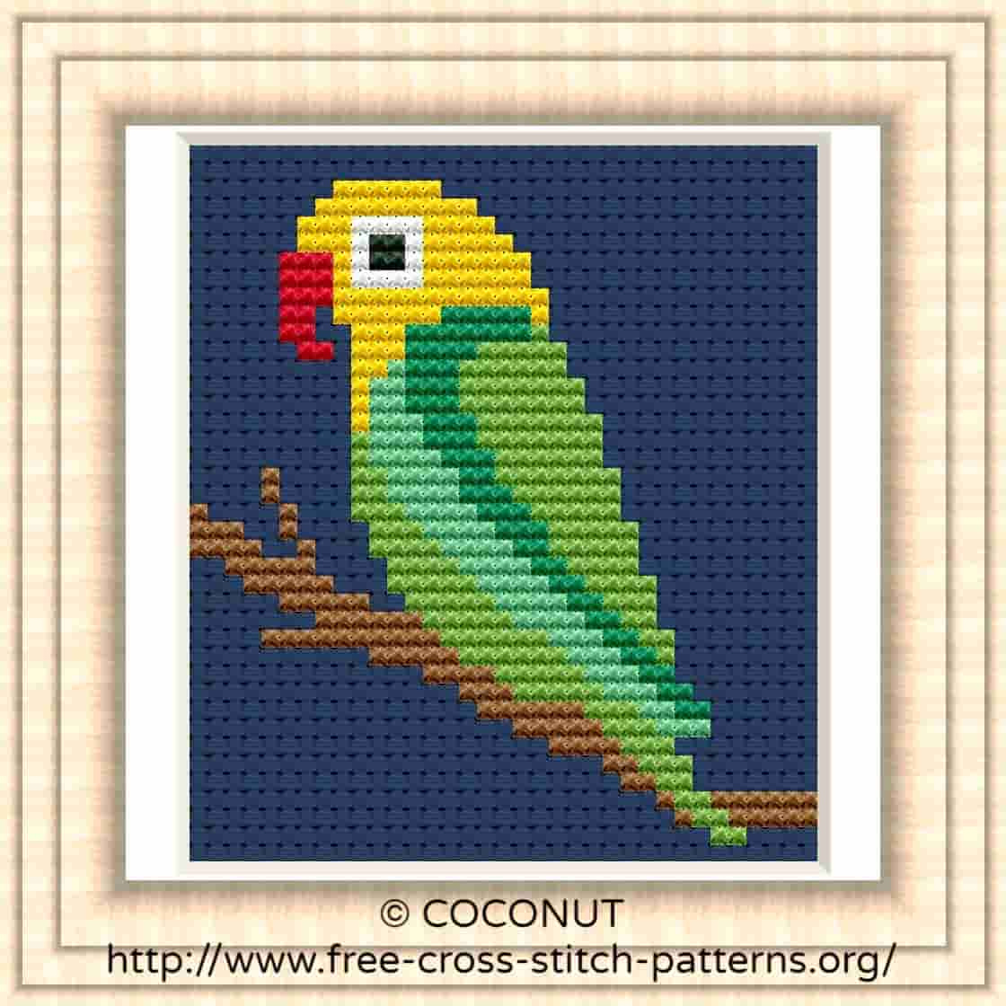Bird (19) , Free And Easy Printable Cross Stitch Pattern intended for FREE Printable Cross Stitch Patterns For Beginners
