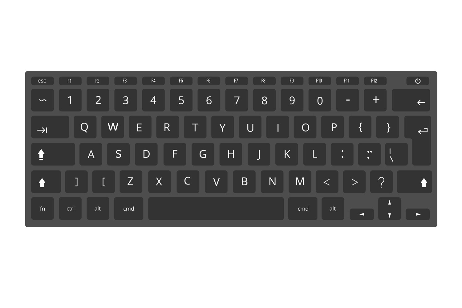 Black Laptop, Computer Keyboard Vector Template Isolated On with regard to Free Printable Computer Keyboard Templates