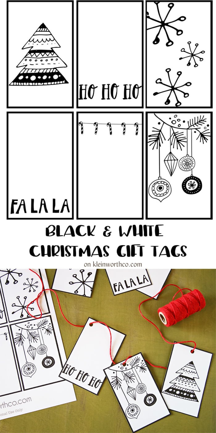 Black White Free Printable Gift Tags &amp;amp; Guy Gift Idea - Yummi Haus inside FREE Printable Christmas Gift Tags Black and White