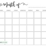 Blank Calendar Templates - 29 Cute &amp; Free Printables | Saturdaygift regarding FREE Printable Calendar Templates Cute