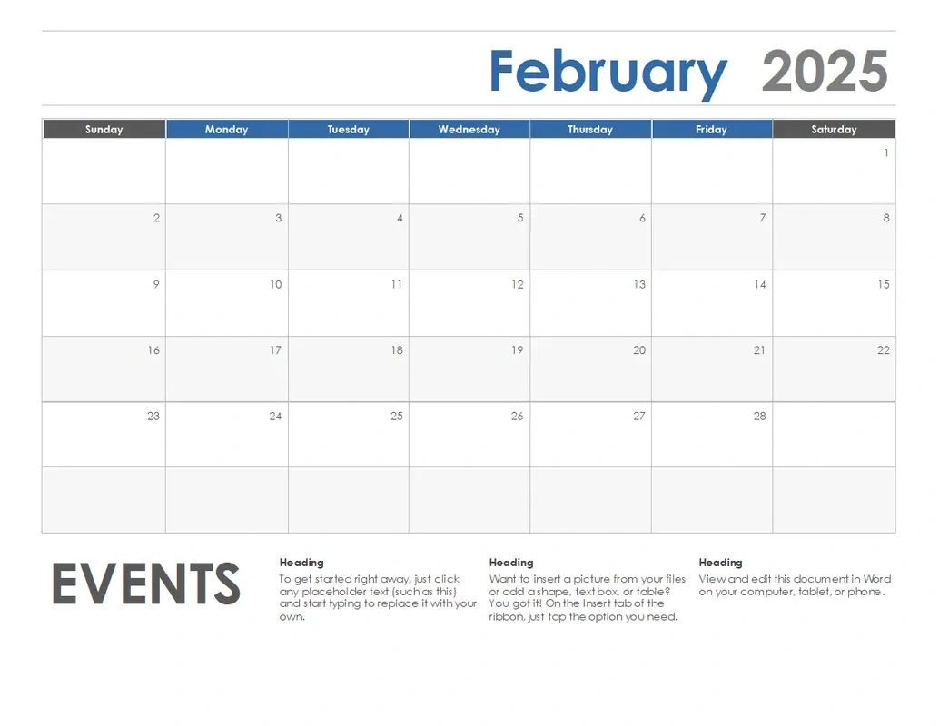 Blank Calendar Templates | Microsoft Create with Free Printable Calendar Microsoft Word