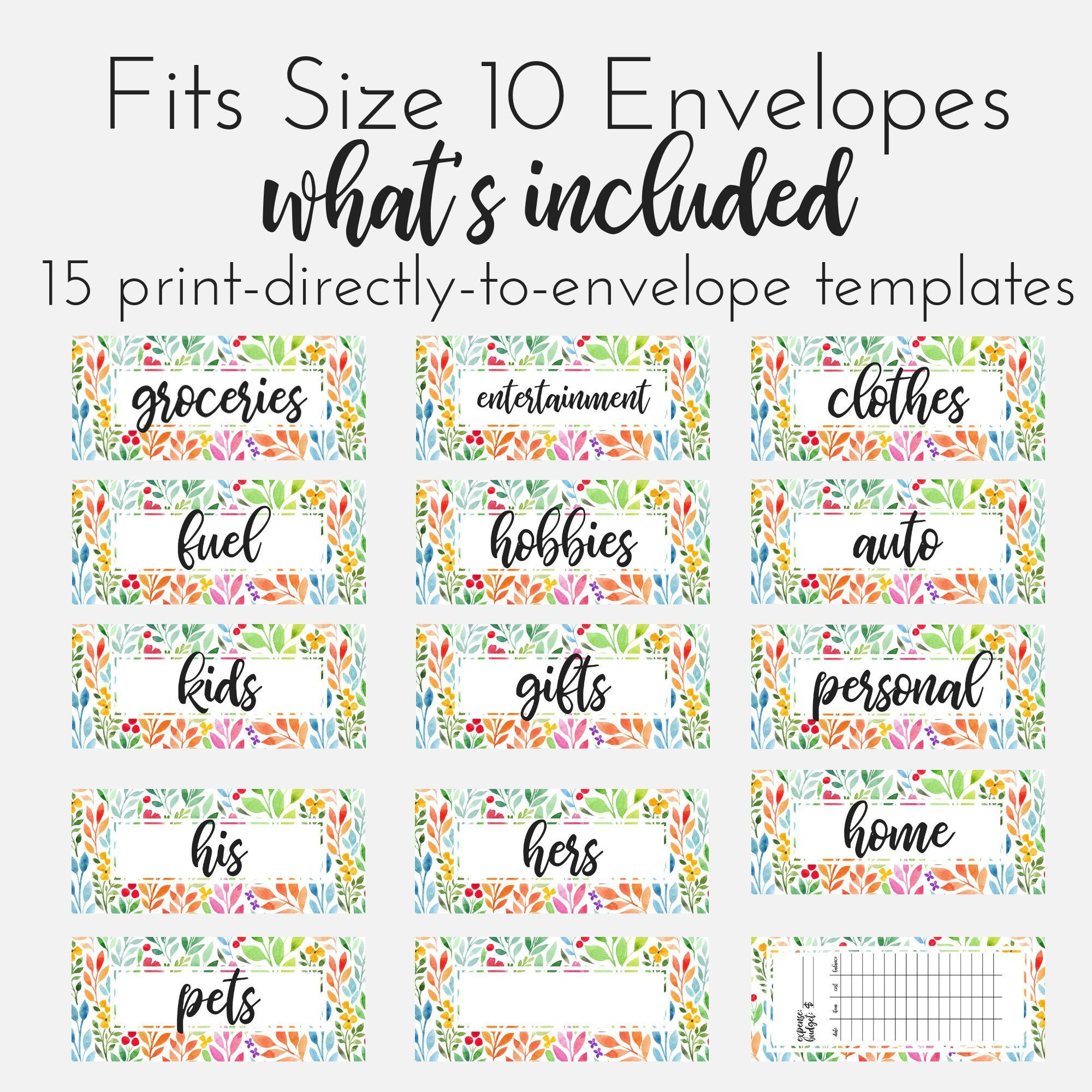 Budget Envelopes Finance Planner Printables Instant | Etsy regarding Free Printable Cash Envelope Labels