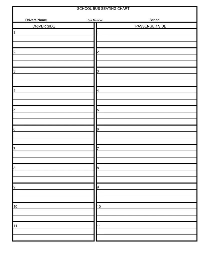 Bus Seating Arrangement Template Pdf Form - Formspal intended for FREE Printable Bus Seating Chart