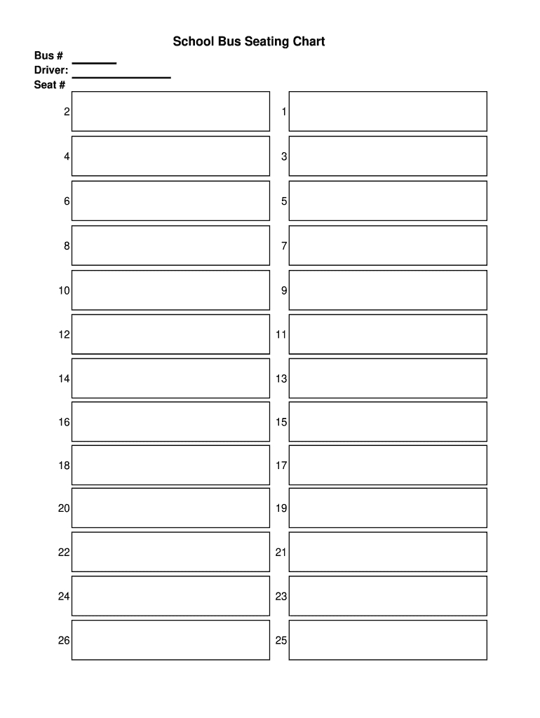 Bus Seating Chart Template Free: Fill Out &amp;amp; Sign Online | Dochub within FREE Printable Bus Seating Chart