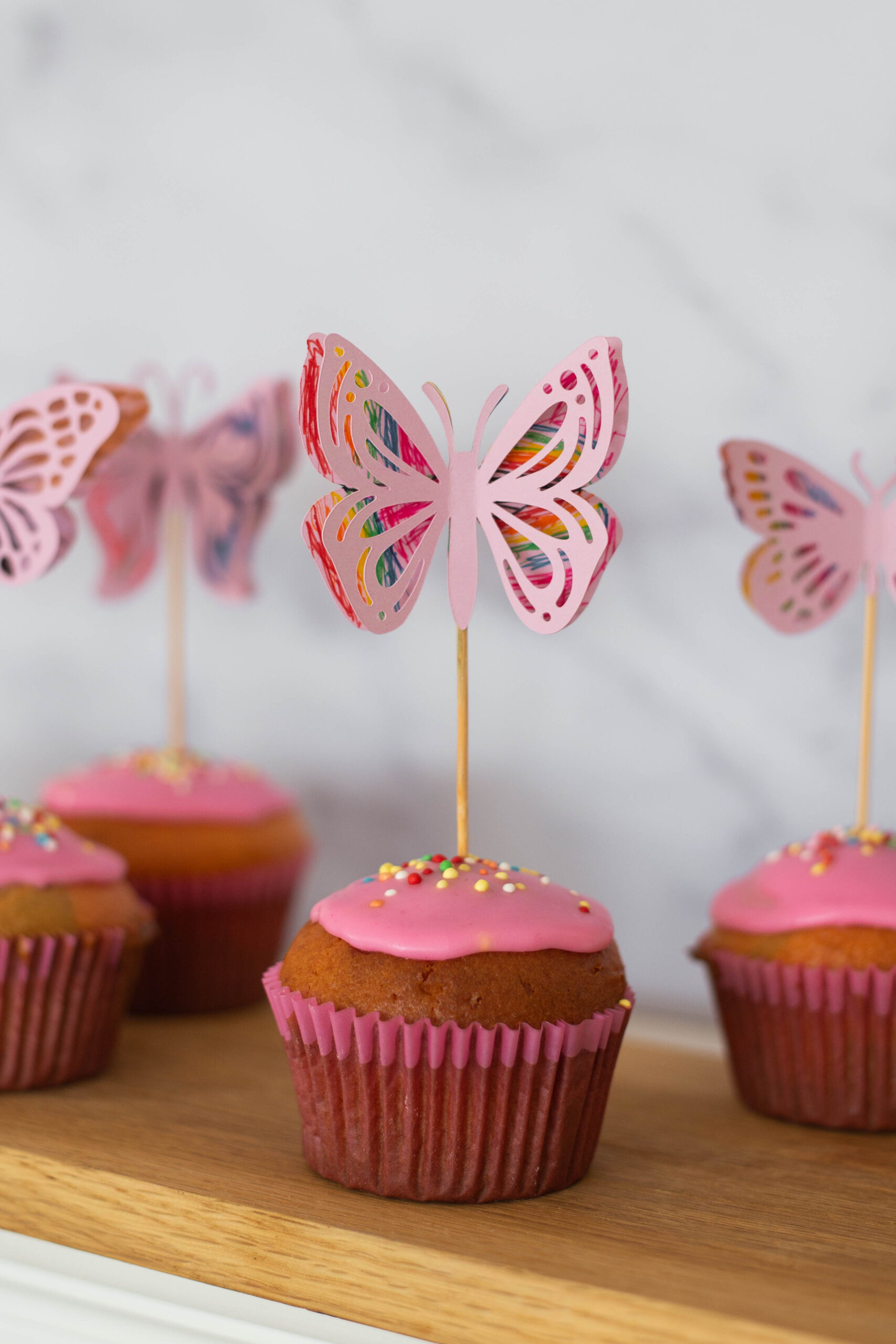 Butterfly Cupcake Toppers // Diy - Pure Sweet Joy for Free Printable Butterfly Cupcake Toppers