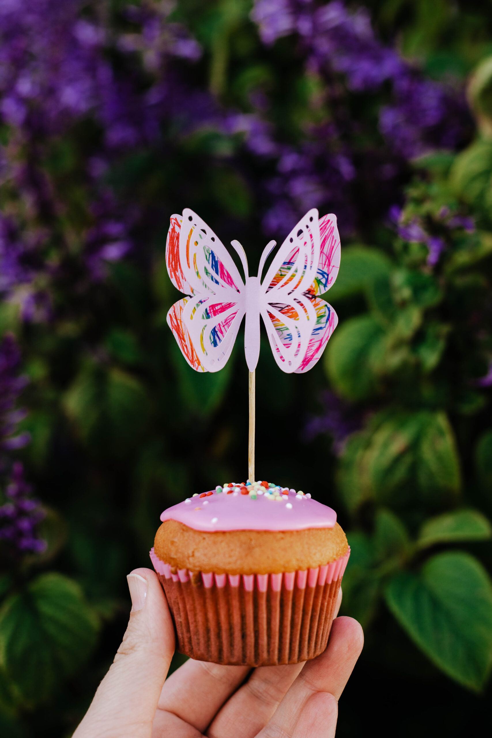 Butterfly Cupcake Toppers // Diy - Pure Sweet Joy with regard to FREE Printable Butterfly Cupcake Toppers