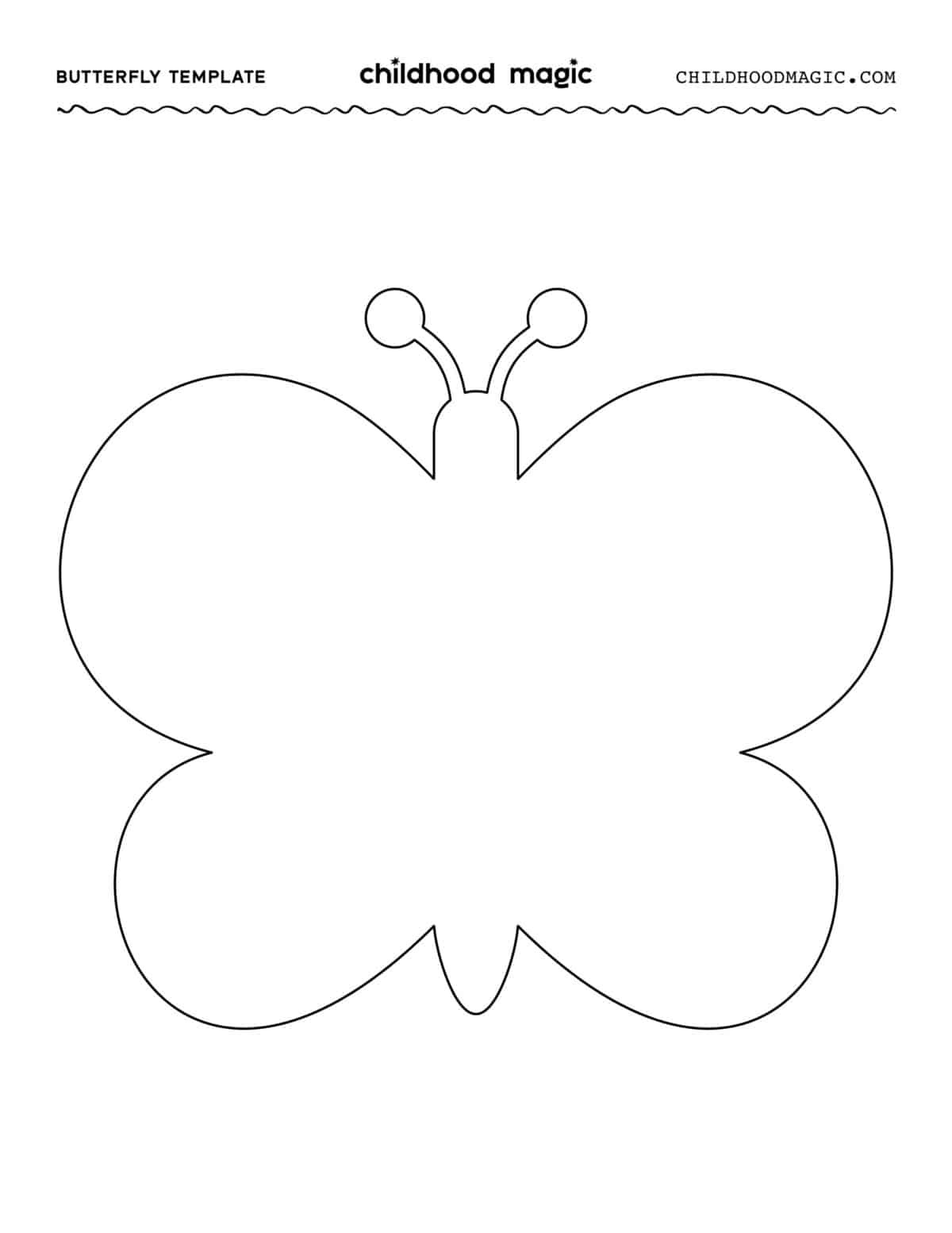 Butterfly Template - Childhood Magic within Free Printable Butterfly Bracelet Template