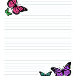 Butterfly Writing Paper - Tim'S Printables inside Free Printable Butterfly Writing Paper