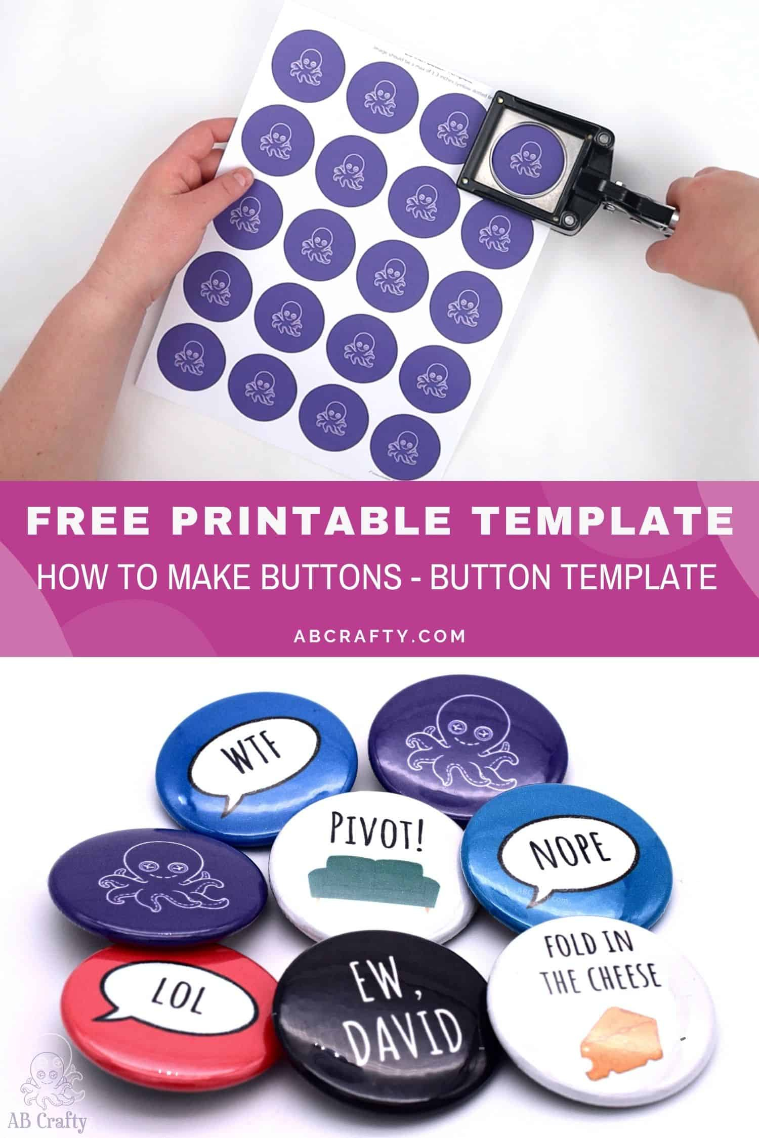Button Template In 4 Sizes - Free Download - Ab Crafty throughout Free Printable Button Art Templates