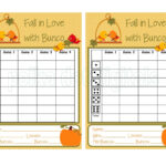 Buy 2 Get 1 Free Complete Set Fall In Love With Bunco Score Card with regard to Free Printable Bunco Score Sheets Fall