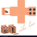 Cake Box Template Royalty Free Vector Image - Vectorstock in Free Printable Cake Box Templates