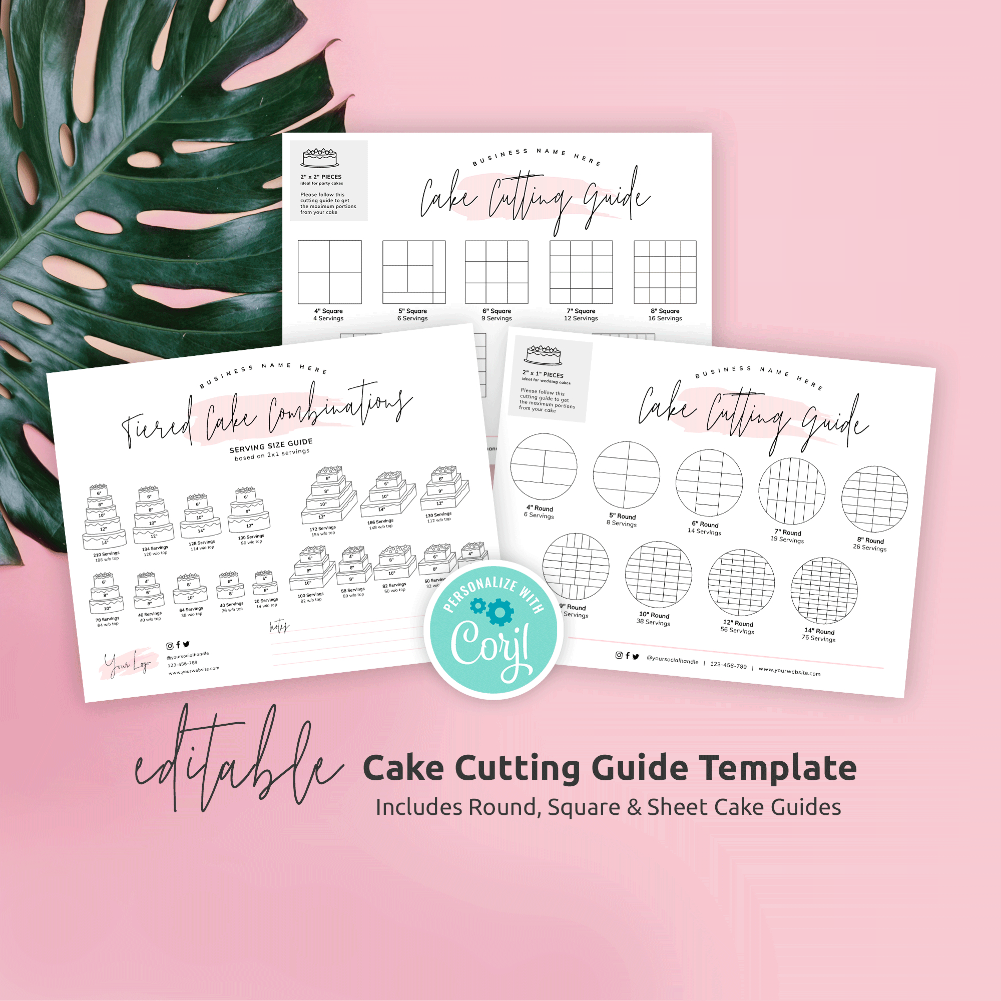 Cake Cutting Guides For Round, Square &amp;amp; Sheet Cakes Pw-001 throughout FREE Printable Cake Cutting Guide