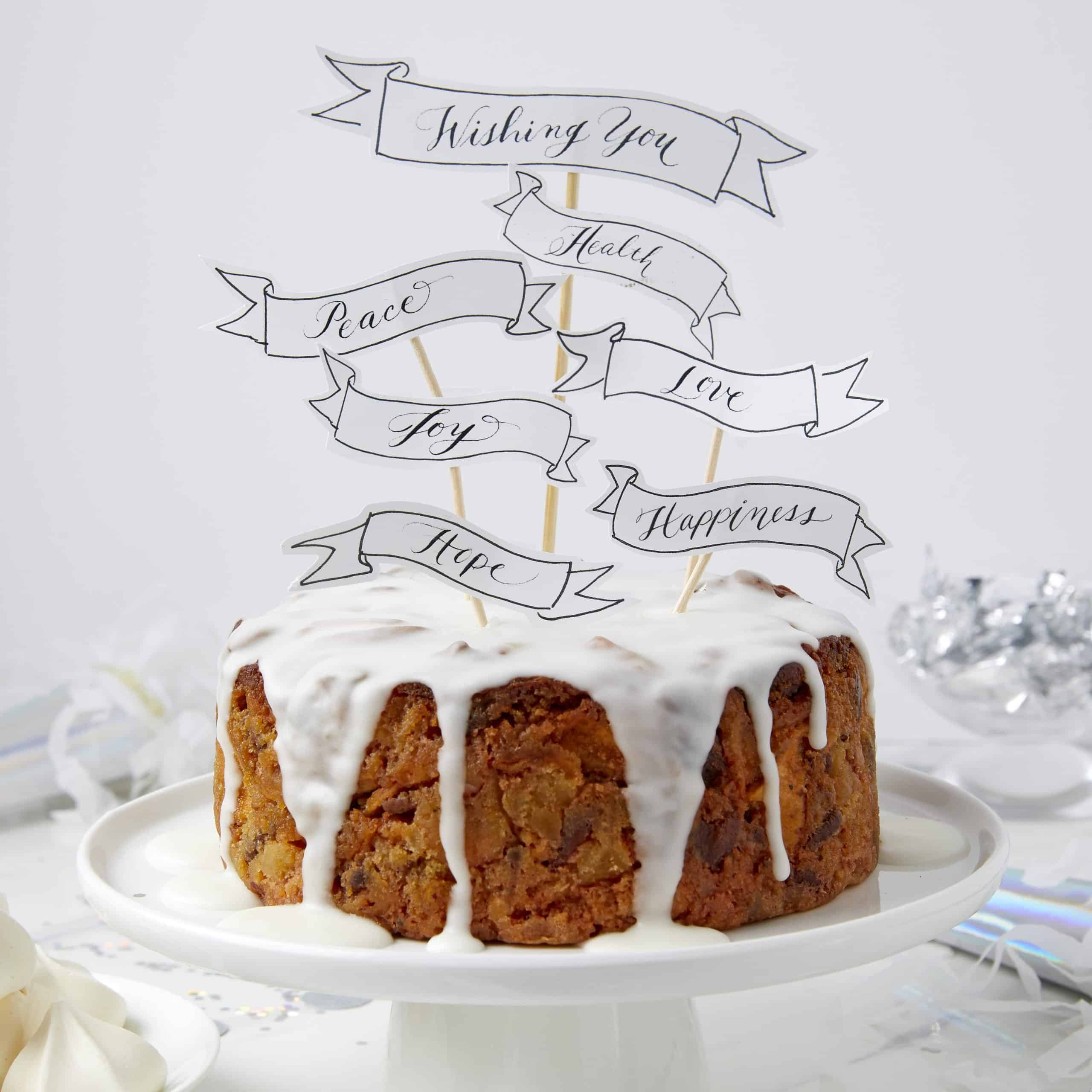 Cake Topper Banners in FREE Printable Cake Banner Templates