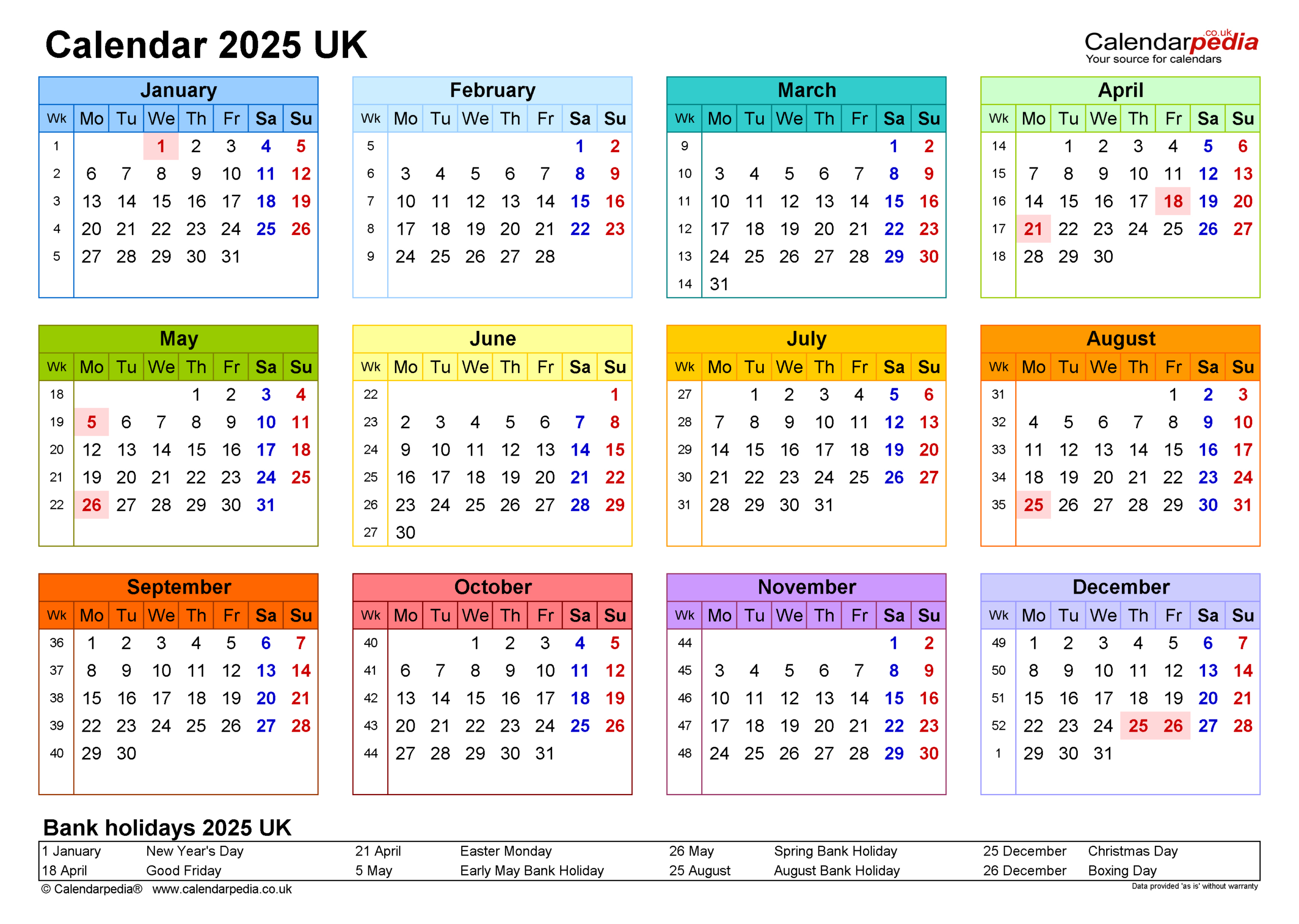Calendar 2025 (Uk) - Free Printable Microsoft Word Templates intended for FREE Printable Calendar 2025 Word