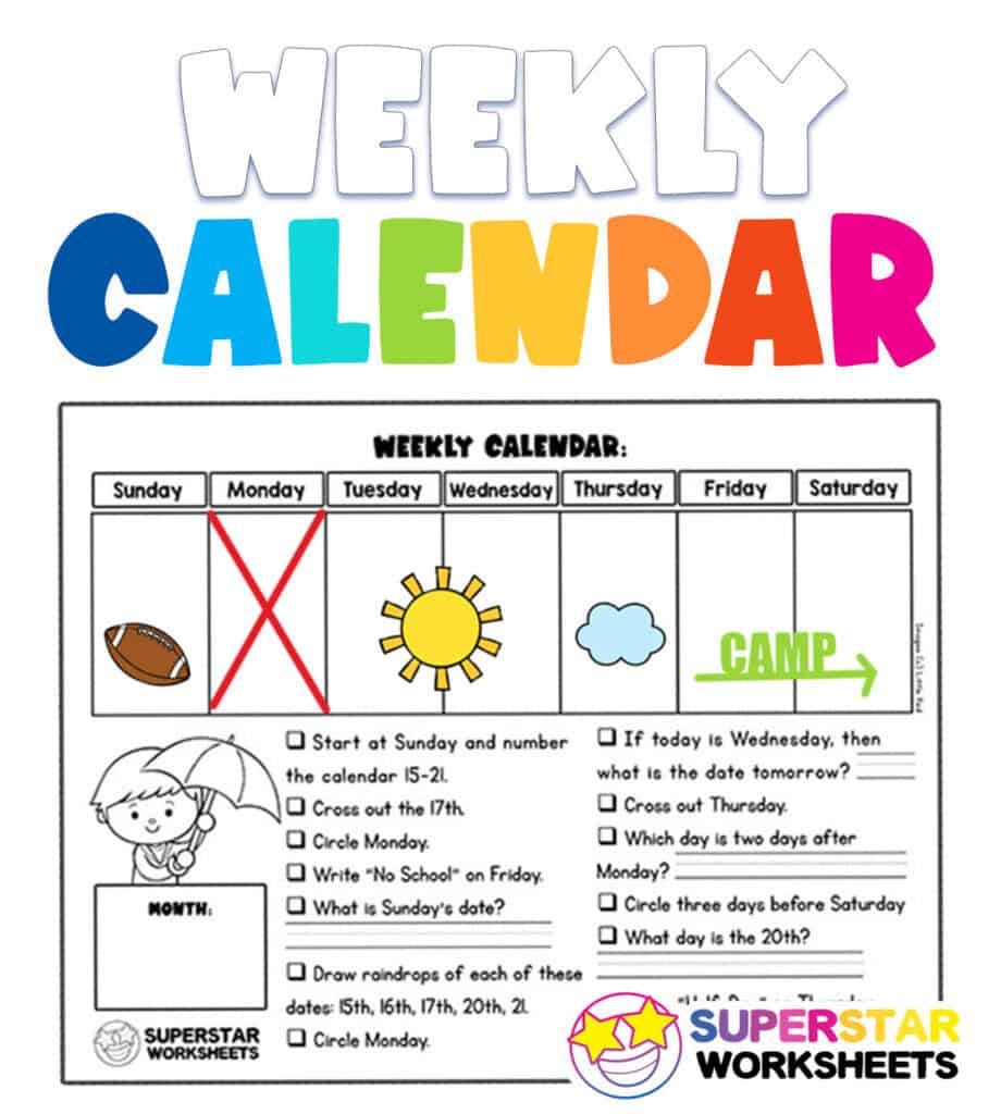 Calendar Worksheets - Superstar Worksheets regarding Free Printable Calendar Worksheets For Kindergarten