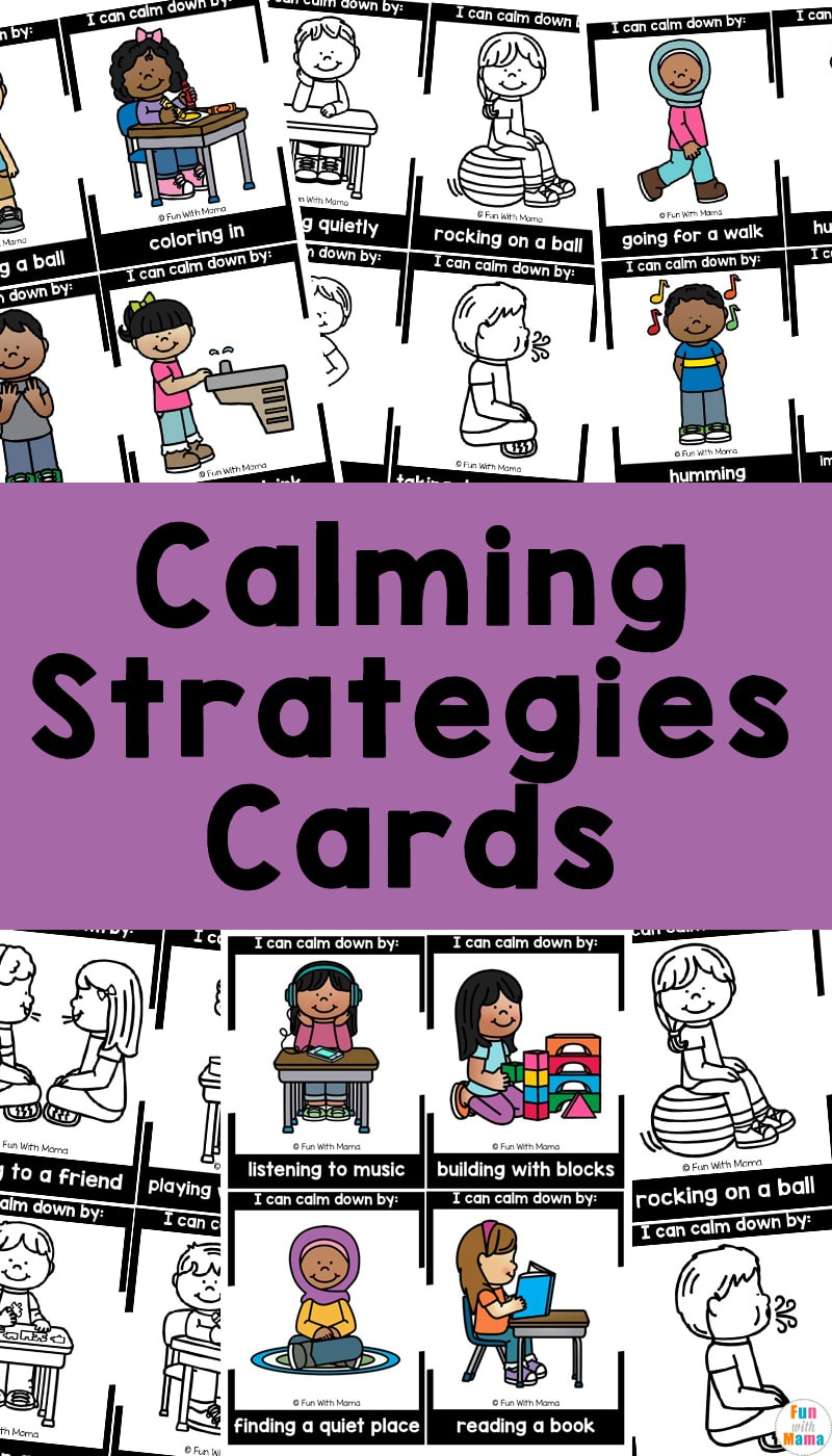 Calming Strategies Calm Down Cards - Fun With Mama with regard to Free Printable Calm Down Book