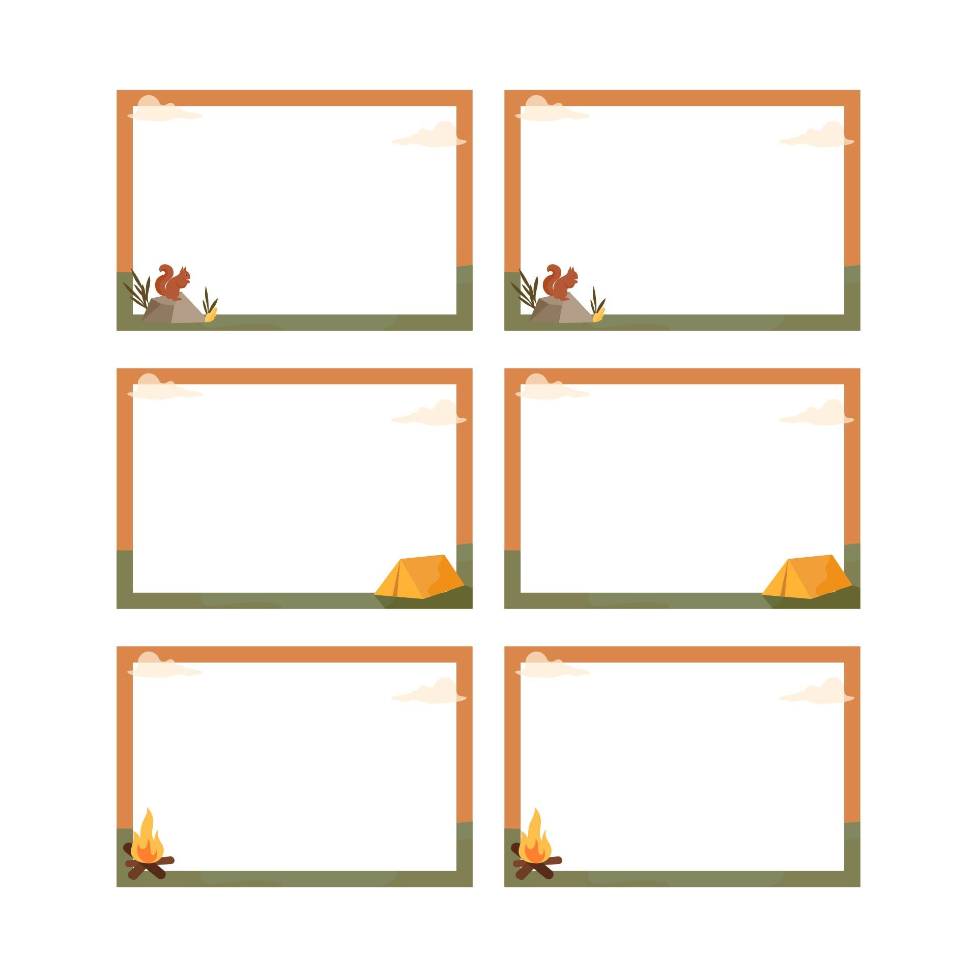 Camping Kindergarten Name Tags - 10 Free Pdf Printables | Printablee within FREE Printable Camping Name Tags