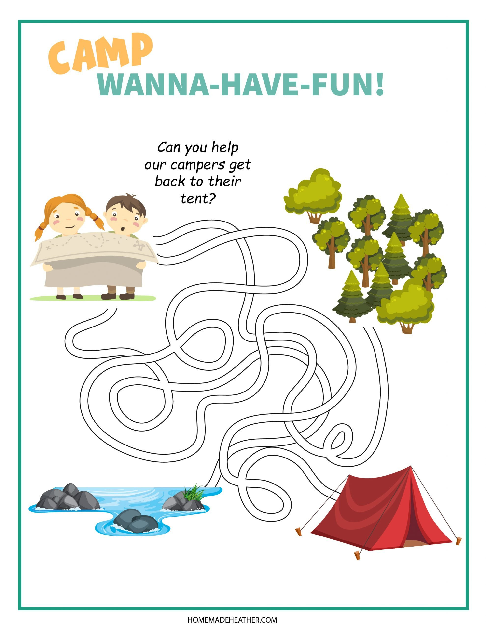 Camping Printable Activity Sheets » Campfire Foodie with regard to Free Printable Camping Activity Sheets