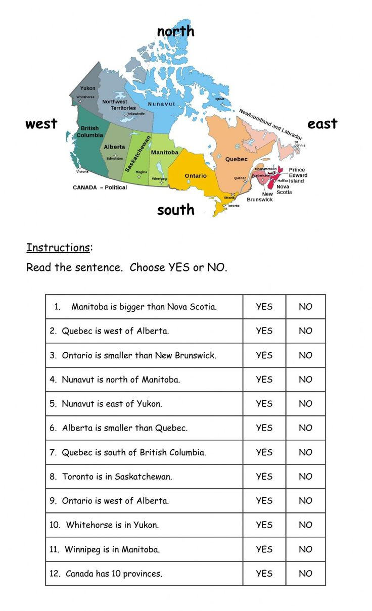 Canada - Geography Worksheet for FREE Printable Canada Provinces and Capitals Worksheet