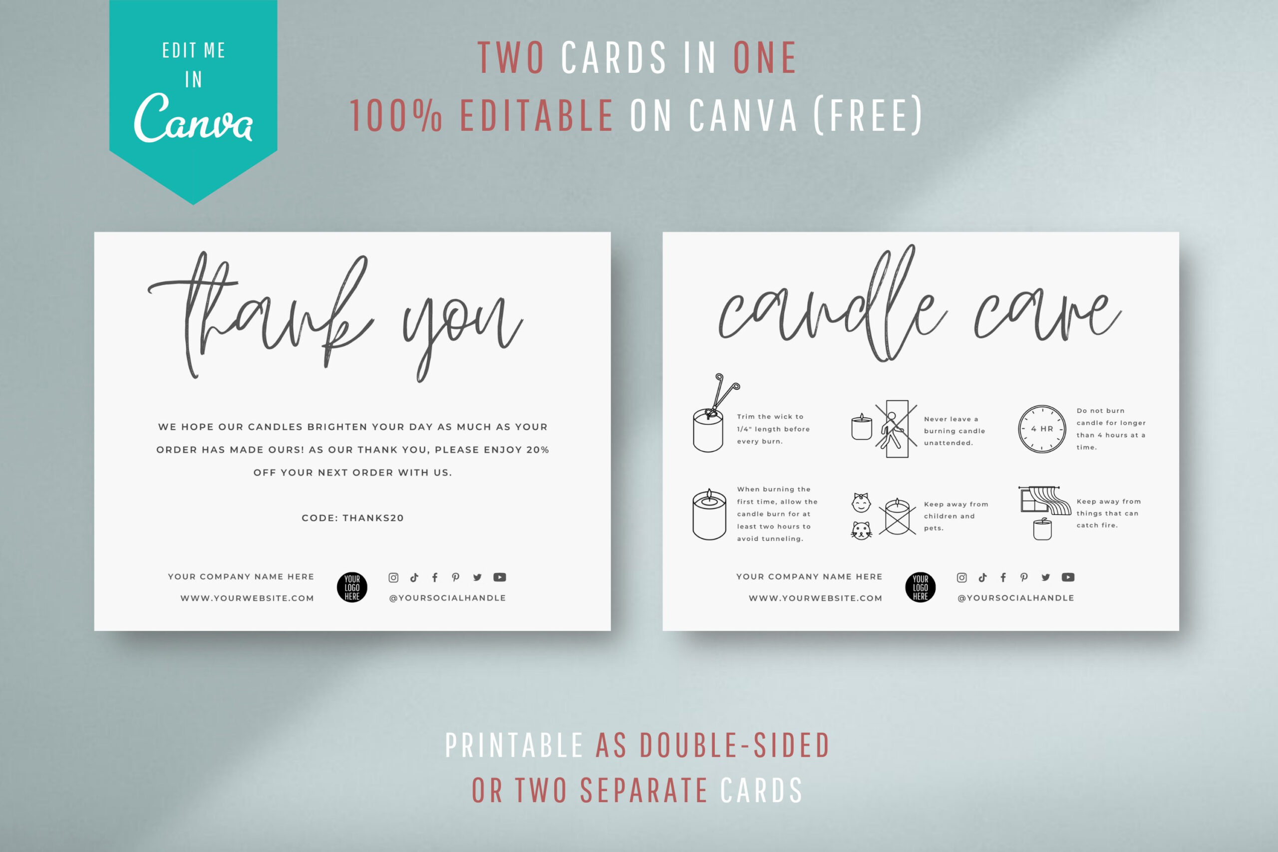 Candle Care Card Template With Instruction Icons (1760900) with Free Printable Candle Care Instructions