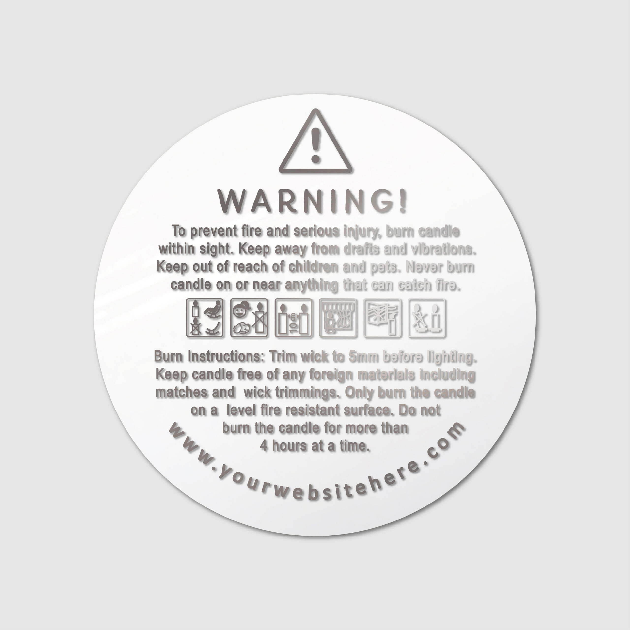 Candle Warning Labels 1 Inch Paper Candle Warning Sticker Candle with Free Printable Candle Warning Labels Template