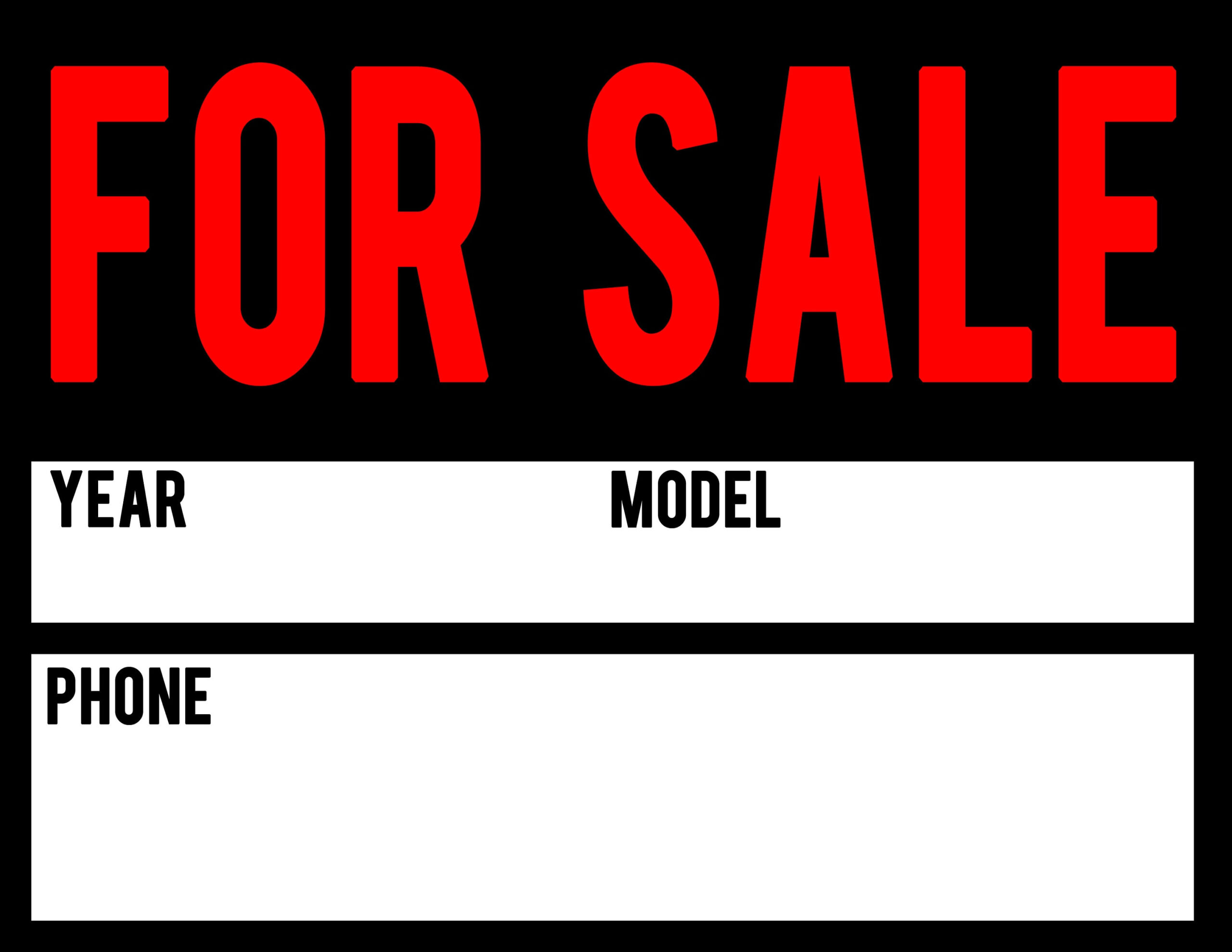 Car For Sale Digital Sign Download (8.5X11 Inches) - Jpeg And Pdf in FREE Printable Car For Sale Sign Template