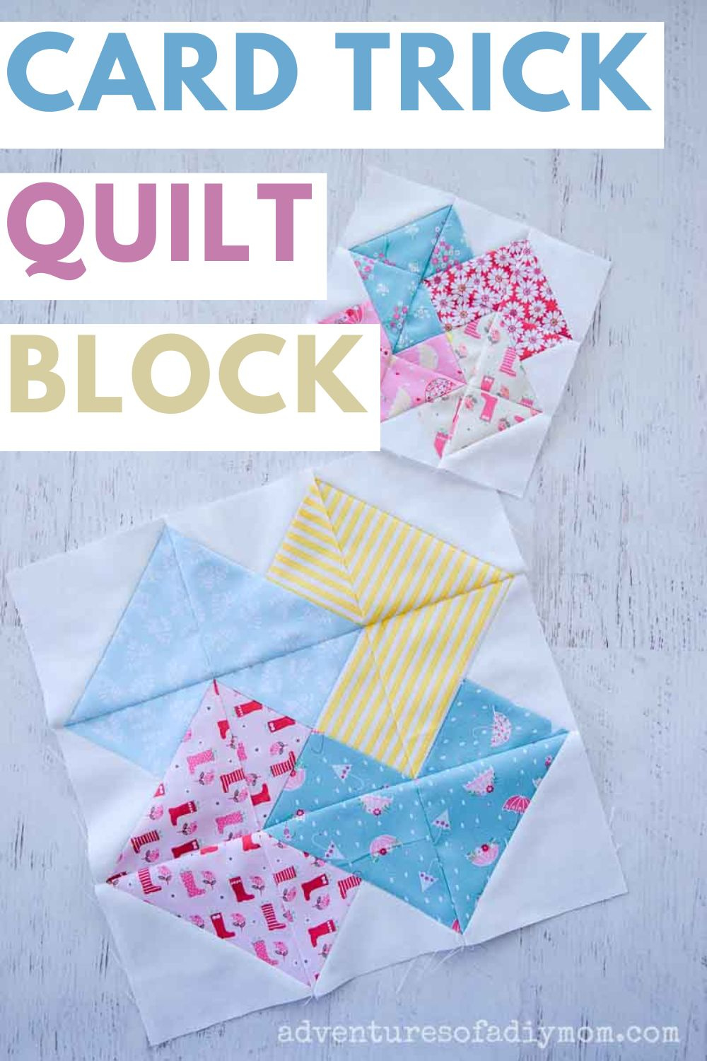 Card Trick Quilt Block (Winning Hand Block) — Adventures Of A Diy Mom inside Free Printable Card Trick Quilt Pattern