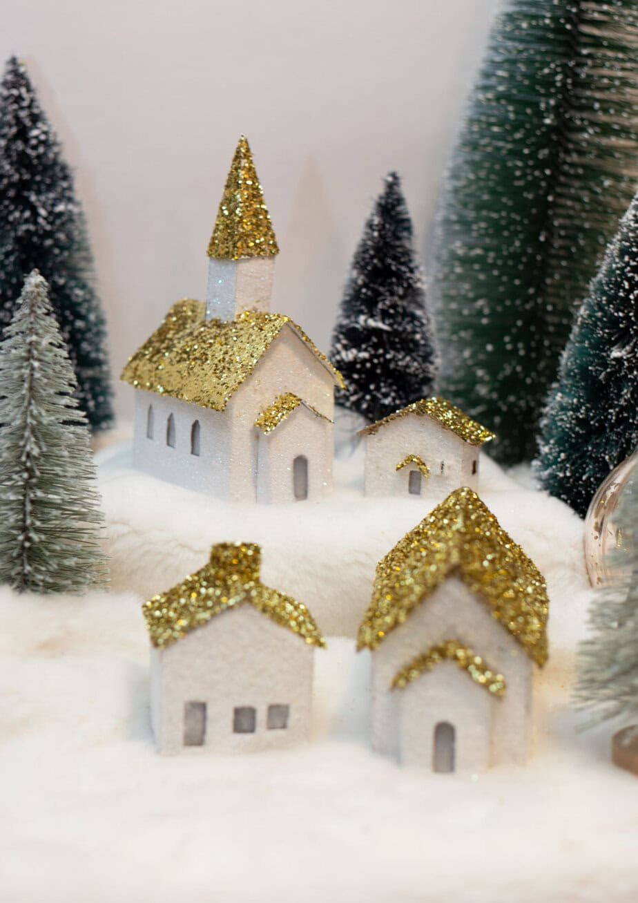 Cardboard Christmas Village Houses: Free Printable Template pertaining to FREE Printable Christmas House Template