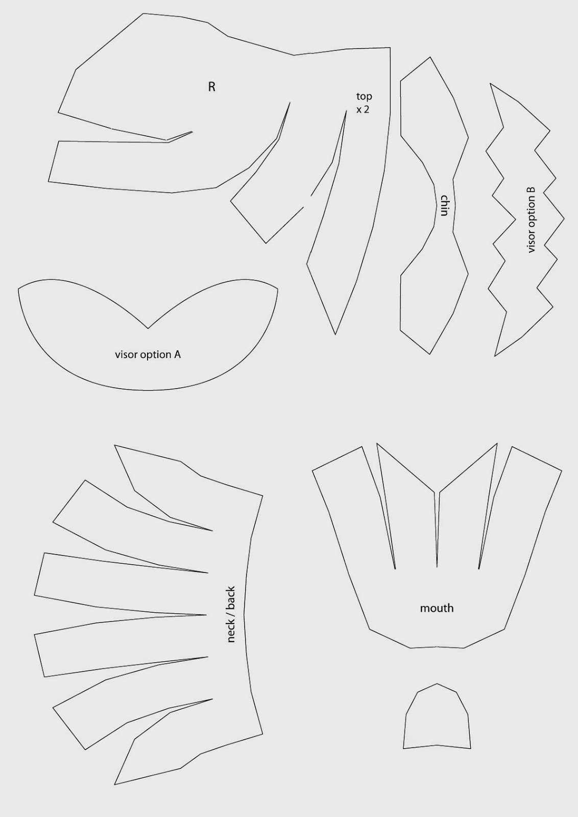 Cardboard Helmet Template with FREE Printable Cardboard Helmet Template