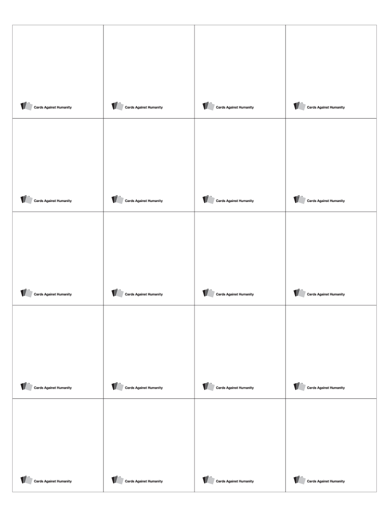 Cards Against Humanity Form - Fill Online, Printable, Fillable for Free Printable Cards Against Humanity