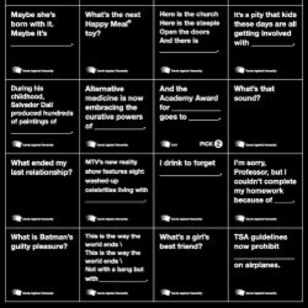 Cards Against Humanity Pdf Download - Hubpages intended for FREE Printable Cards Against Humanity