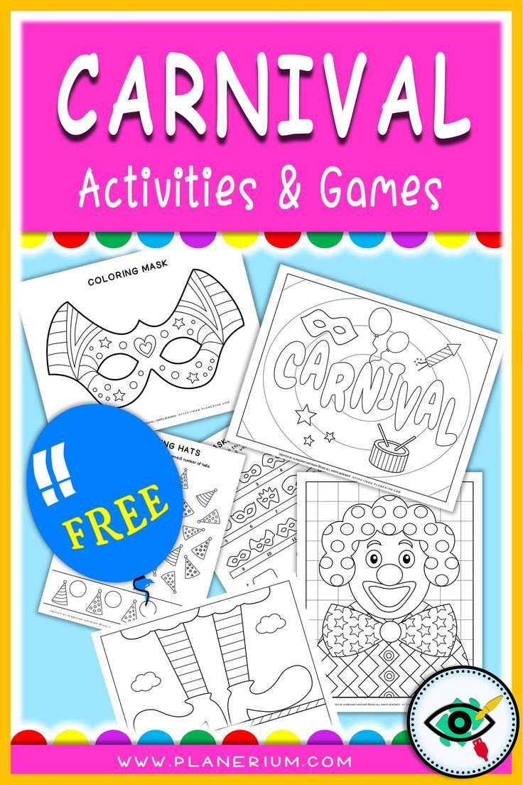 Carnival Kids Coloring Pages And Worksheets with regard to Free Printable Carnival Worksheets For Preschool